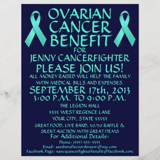 Ovarium Cancer Benefit Flyer (Voorkant)