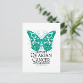 Ovarium Cancer Butterfly Briefkaart (Staand voorkant)