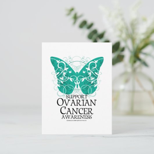 Ovarium Cancer Butterfly Briefkaart (Staand voorkant)