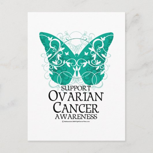 Ovarium Cancer Butterfly Briefkaart (Voorkant)