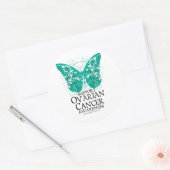 Ovarium Cancer Butterfly Ronde Sticker (Envelop)
