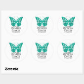 Ovarium Cancer Butterfly Ronde Sticker (Vel)