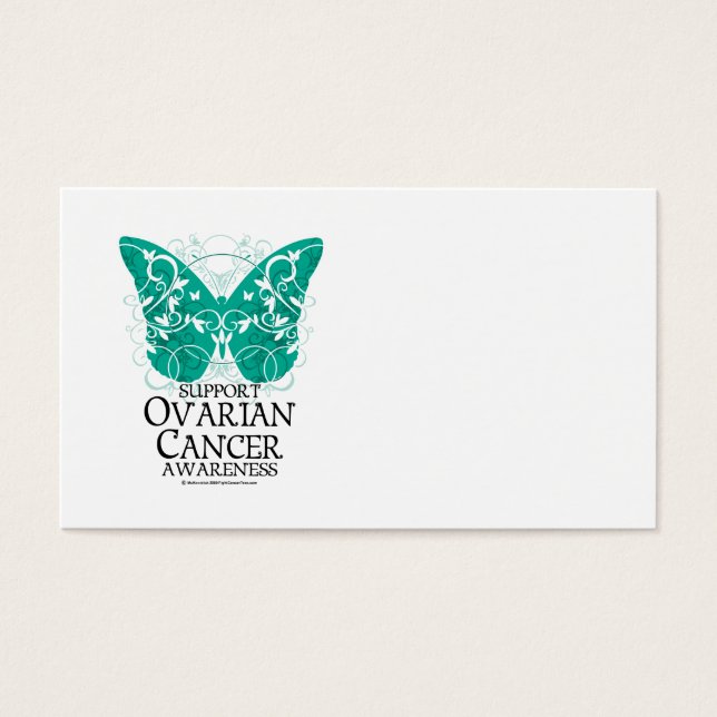 Ovarium Cancer Butterfly Visitekaartjes (Voorkant)