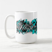 Ovarium Cancer Garden Ribbon Koffiemok (Links)