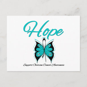 Ovarium Cancer Hope Butterfly Ribbon Briefkaart