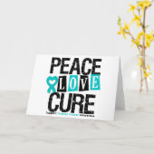 Ovarium Cancer Peace Cure Kaart (Gele Bloem)