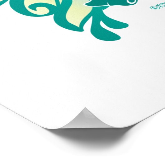 Ovarium Cancer Ribbon Butterfly Poster (Hoek)