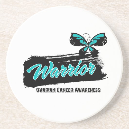 Ovarium Cancer Warrior Butterfly Zandsteen Onderzetter (Voorkant)