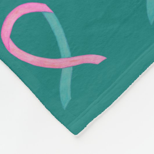 Ovarium- en borstkankersyndroom Bewustmakingspand Fleece Deken (Hoek)