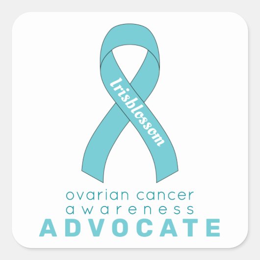 Ovariumcarcinoom Advocate White Square Sticker (Voorkant)