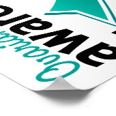 Ovariumcarcinoom Bewustheid 5 Poster (Hoek)