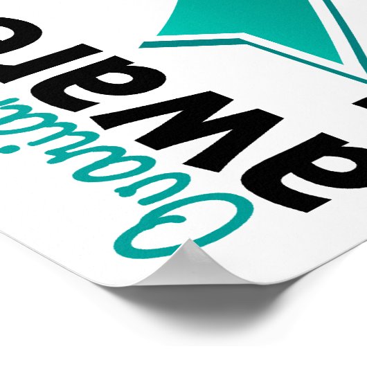 Ovariumcarcinoom Bewustheid 5 Poster (Hoek)