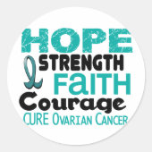Ovariumcarcinoom HOPE 3 Ronde Sticker (Voorkant)