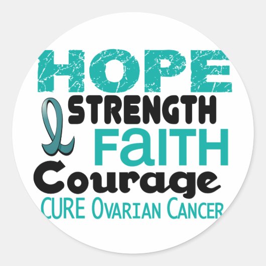 Ovariumcarcinoom HOPE 3 Ronde Sticker (Voorkant)