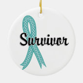 Ovariumcarcinoom Keramisch Ornament (Achterkant)