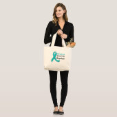 Ovariumcarcinoom — Lint Grote Tote Bag (Voorkant (model))