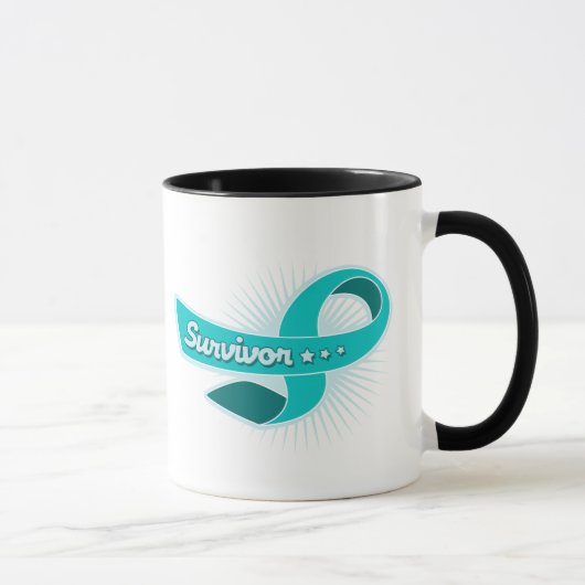 Ovariumcarcinoom Survivor Ribbon Mok (Rechts)
