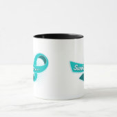 Ovariumcarcinoom Survivor Ribbon Mok (Midden)