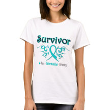Ovariumcarcinoom Survivor Tribal Ribbon