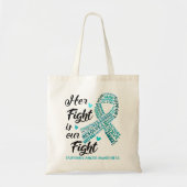 Ovariumkanker Bewustheid Haar strijd is onze strij Tote Bag (Voorkant)