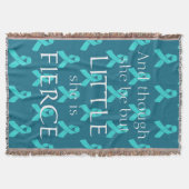 Ovariumkanker Blauwgroen lintdraad Deken (Voorkant)