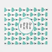 Ovariumkanker Fleece Deken (Voorkant (Horizontaal))