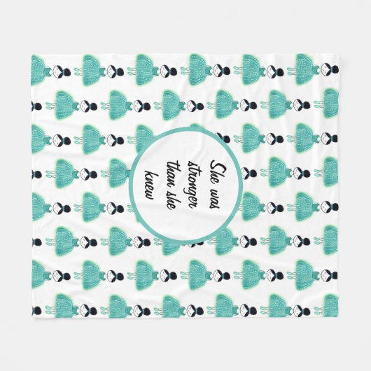 Ovariumkanker Fleece Deken (Voorkant (Horizontaal))