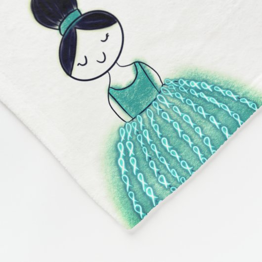 Ovariumkanker Fleece Deken (Hoek)