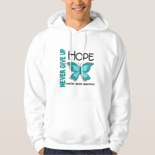 Ovariumkanker geeft Hope Butterfly nooit op 4.1 Hoodie