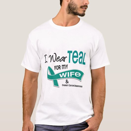 Ovariumkanker Ik heb BLAUWGROEN DRAAG voor MIJN VR T-shirt (Voorkant)