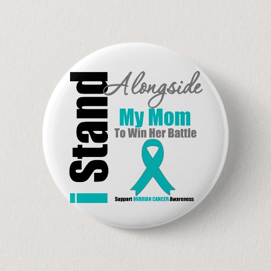 Ovariumkanker Ik sta naast mijn moeder Ronde Button 5,7 Cm (Voorkant)