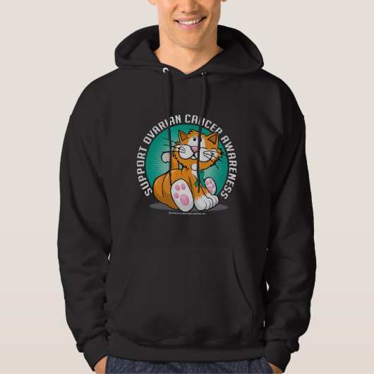 Ovariumkanker Kat Hoodie (Voorkant)