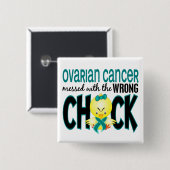 Ovariumkanker met de verkeerde griep vierkante button 5,1 cm (Voorkant /achterkant)