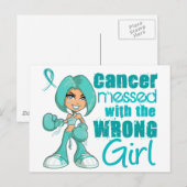 Ovariumkanker met verkeerd beeld Girl.png Briefkaart (Voorkant / Achterkant)