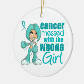 Ovariumkanker met verkeerd beeld Girl.png Keramisch Ornament (Links)