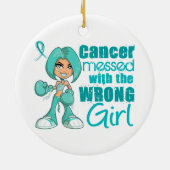 Ovariumkanker met verkeerd beeld Girl.png Keramisch Ornament (Achterkant)