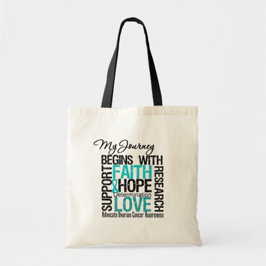 Ovariumkanker Mijn reis begint met FAITH Tote Bag (Voorkant)