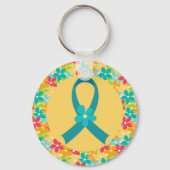 Ovariumkanker of PCOS Awareness Gift Sleutelhanger (Voorkant)