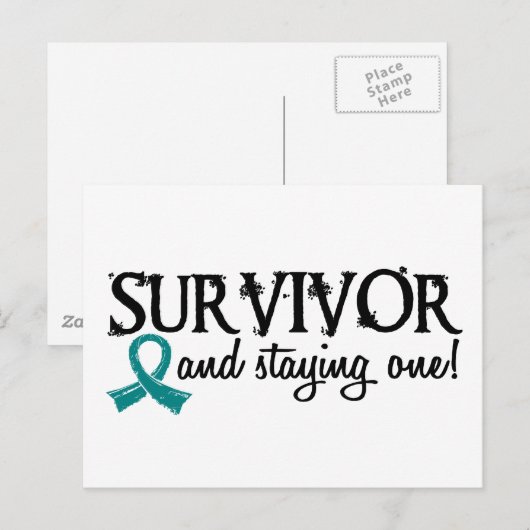 Ovariumkanker Overleving 18 Briefkaart (Voorkant / Achterkant)