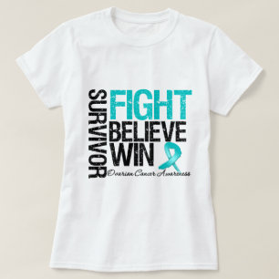 Ovariumkanker Overlevingsstrijd Gelieve Win Motto T-shirt