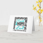 Ovariumkanker Survivors Motto Kaart (Gele Bloem)