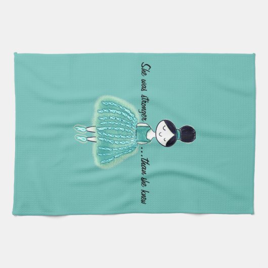 Ovariumkanker Theedoek (Horizontaal)