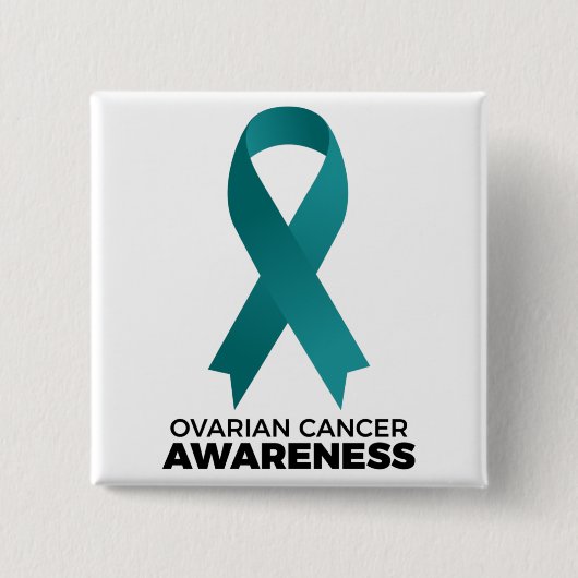 Ovariumkanker Vierkante Button 5,1 Cm (Voorkant)
