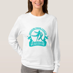 Ovariumkanker - vrij van kanker t-shirt