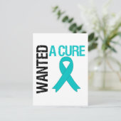 Ovariumkanker wil een kuur briefkaart (Staand voorkant)