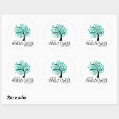 Ovariumkankerboom Ronde Sticker (Vel)