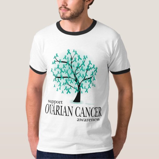 Ovariumkankerboom T-shirt (Voorkant)