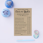 Ove of Under Landelijke Bruidsdouche Spelkaart Flyer (Enkel)