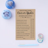 Ove of under Rustige Vrijgezellenfeest Game Card Flyer (Enkel)