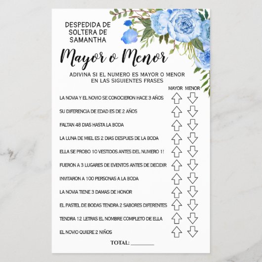 Ove of under Vrijgezellenfeest Bilingual Game Kaar Flyer (Achterkant)